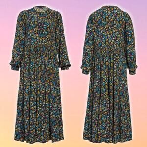 SANCTUARY Long Sleeve Floral Prairie Flowy Maxi Dress Sz 4